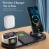 WS 6 in 1 Wireless  Charger Automatic Control Multi port Charging Station Compatible For Iwatch Huawei Watch Mobile Phone WS5 Black  10W 