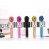 WS858 Mobile Phone Karaoke Microphone Wireless Bluetooth Capacitor Microphone Audio black Karaoke microphone