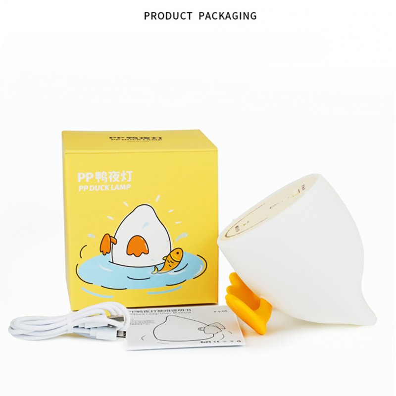 Cute Duck Led Night Light 1200mah 3200-4000k Two-color Bedroom Bedside Table Lam