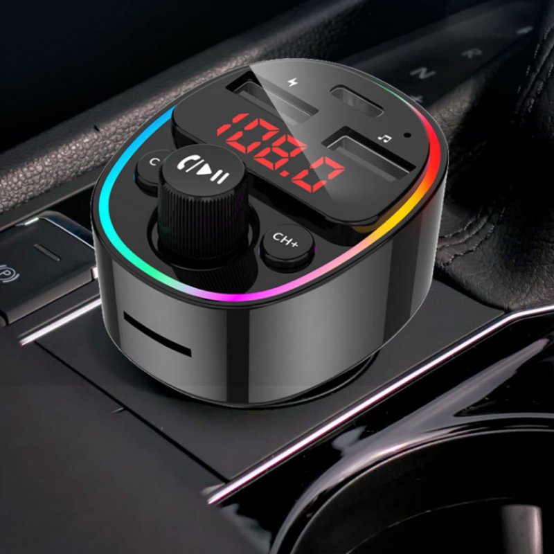 Car Mp3 Player Bluetooth-compatible G67 Card Pd Fast Charging Dual Usb High-power Power Supply Car Hands-free Fm Transmitter 