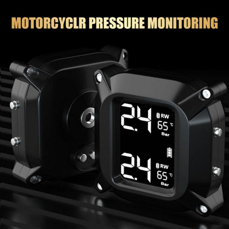 Motorcycle Wireless Tire Pressure Monitoring System Tpms High-precision Digital Display Tyre External Sensors Monitor 