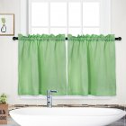US Waffle Kitchen Tier Curtains Short Length Water Repellent Rod Pocket Half Window Covering Curtain for Bathroom Bedroom (30*24inch/30*36inch, 1 Pair)