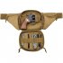 Waist  Bag Oxford Cloth Waist Pack Multi pocket For Camping Hiking Pouch Belt Bags Khaki 15 inches