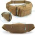 Waist  Bag Oxford Cloth Waist Pack Multi pocket For Camping Hiking Pouch Belt Bags black 15 inches