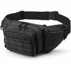 Waist  Bag Oxford Cloth Waist Pack Multi-pocket For Camping Hiking Pouch Belt Bags black_15 inches