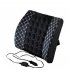 Waist Cushion Lumbar Support in Car Electric Massage Waist Support Microfiber Leather Back Cushion Red line 35 34 10 cm 