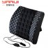 Waist Cushion Lumbar Support in Car Electric Massage Waist Support Microfiber Leather Back Cushion White line 35 34 10 cm 