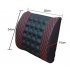 Waist Cushion Lumbar Support in Car Electric Massage Waist Support Microfiber Leather Back Cushion Red line 35 34 10 cm 