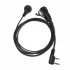 Walkie Talkie Earpiece With Mic 2 Pin Covert Air Acoustic Tube Headset Hands free For Bouncers Nightclubs black
