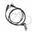 Walkie Talkie Earpiece With Mic 2 Pin Covert Air Acoustic Tube Headset Hands free For Bouncers Nightclubs black