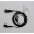 Walkie Talkie Earpiece With Mic 2 Pin Covert Air Acoustic Tube Headset Hands free For Bouncers Nightclubs black