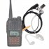 Walkie Talkie Earpiece With Mic 2 Pin Covert Air Acoustic Tube Headset Hands free For Bouncers Nightclubs black