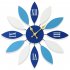 Wall Clock Noiseless Hanging Pendant for Restaurant Home Decoration blue
