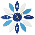 Wall Clock Noiseless Hanging Pendant for Restaurant Home Decoration blue