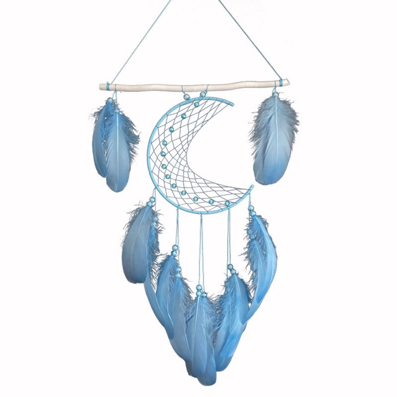 Wall Hanging Dream Catchers With Natural Feathers Wood Stick Wind Chimes Home Craft
