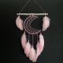 Wall Hanging Dream Catchers With Natural Feathers Wood Stick Wind Chimes Home Craft For Wall Hanging Home Decoration light green