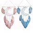 Wall Hanging Dream Catchers With Natural Feathers Wood Stick Wind Chimes Home Craft For Wall Hanging Home Decoration light green