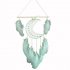 Wall Hanging Dream Catchers With Natural Feathers Wood Stick Wind Chimes Home Craft For Wall Hanging Home Decoration light green