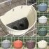 Wall Hanging Flower  Pot Garden Fence Balcony Basket Plant Potted Flower Pot Decoration Gray