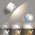 Wall Lights 360   Magnetic Ball Rotate LED Sconces USB Rechargeable Dimmable Touch Control Cordless Wall Mounted Reading Lamp For Bedside Home white shell