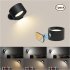 Wall Lights 360   Magnetic Ball Rotate LED Sconces USB Rechargeable Dimmable Touch Control Cordless Wall Mounted Reading Lamp For Bedside Home white shell