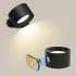 Wall Lights 360   Magnetic Ball Rotate LED Sconces USB Rechargeable Dimmable Touch Control Cordless Wall Mounted Reading Lamp For Bedside Home white shell