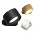 Wall Lights 360   Magnetic Ball Rotate LED Sconces USB Rechargeable Dimmable Touch Control Cordless Wall Mounted Reading Lamp For Bedside Home white shell