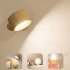 Wall Lights 360   Magnetic Ball Rotate LED Sconces USB Rechargeable Dimmable Touch Control Cordless Wall Mounted Reading Lamp For Bedside Home white shell