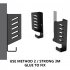Wall Mount Holder Sturdy Stylish Shelf Space Saving Storage Organizer Bracket Stand For Wifi Router Laptop black