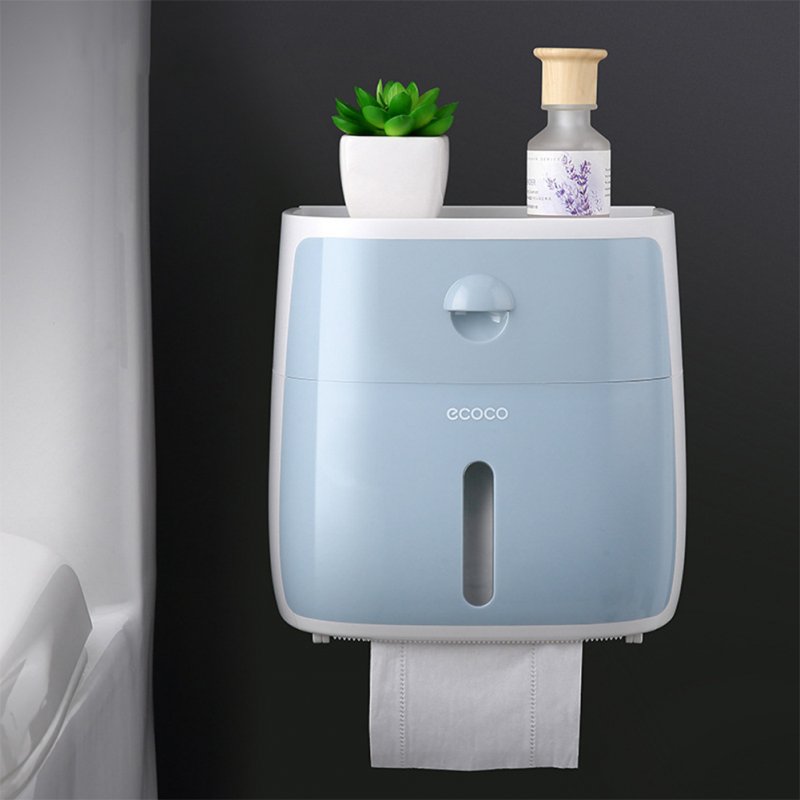 Bathroom Wall Mounted Double-Layer Tissue Box Toilet Paper Holder