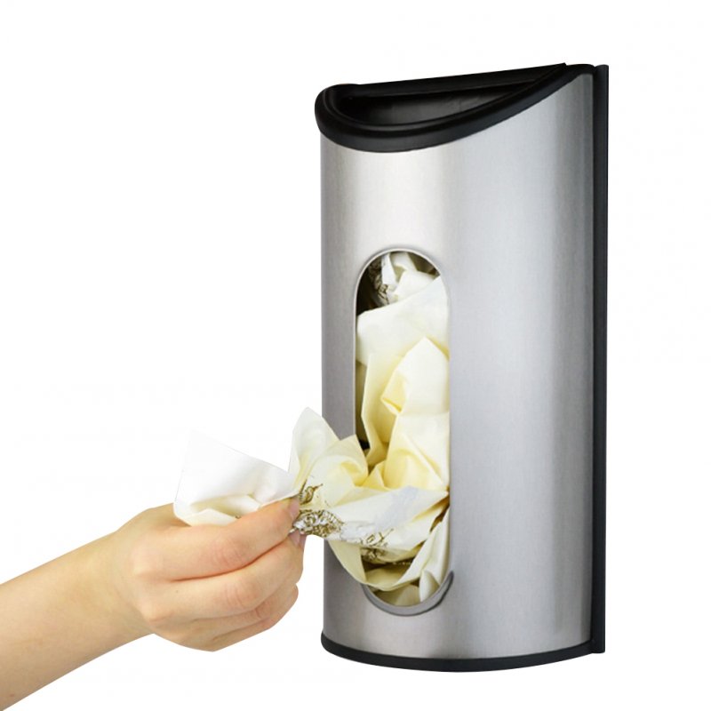 Wall Mounted Storage Box Dispenser for Kitchen Toilet Garbage Bag Organize 32*18*10cm