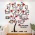Wall Stickers Crystal Photo Frame Tree 3d Acrylic Living Room Bedroom Background Wall Decoration Black red Medium 129 160cm