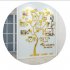 Wall Stickers Crystal Photo Frame Tree 3d Acrylic Living Room Bedroom Background Wall Decoration Golden Medium 129 160cm