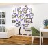 Wall Stickers Crystal Photo Frame Tree 3d Acrylic Living Room Bedroom Background Wall Decoration Golden Medium 129 160cm
