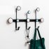 Wall Storage Rack with Hanging Hook for Home Cloakroom Living Room Organize black 47   5 5   24cm