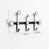 Wall Storage Rack with Hanging Hook for Home Cloakroom Living Room Organize black 47   5 5   24cm