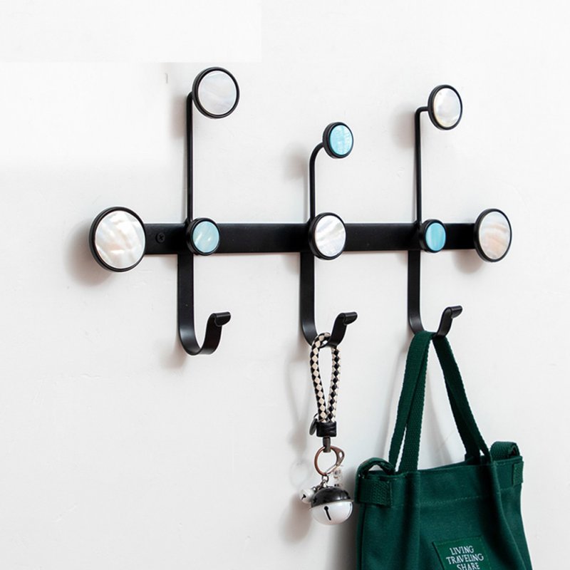 Wall Storage Rack with Hanging Hook for Home Cloakroom Living Room Organize black_47 * 5.5 * 24cm