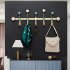 Wall Storage Rack with Hanging Hook for Home Cloakroom Living Room Organize Gold 68   5 5   24cm