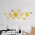 Wall clock creative wall stickers mirror stickers 3d stereo wall stickers acrylic mirror wall stickers LOVE red