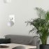 Wall mounted Bracket Solid Color Intelligent Speaker Holder Compatible For Home Pod Mini  US Plug  White