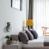 Wall mounted Bracket Solid Color Intelligent Speaker Holder Compatible For Home Pod Mini  US Plug  White