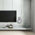 Wall mounted Bracket Solid Color Intelligent Speaker Holder Compatible For Home Pod Mini  US Plug  White