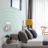 Wall mounted Bracket Solid Color Intelligent Speaker Holder Compatible For Home Pod Mini  US Plug  White