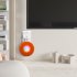 Wall mounted Bracket Solid Color Intelligent Speaker Holder Compatible For Home Pod Mini  US Plug  White