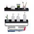 Wall mounted Storage Shelves Multifunctional Rust proof Towel Rack Organizer For Bathroom Kitchen 40cm with pole