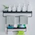 Wall mounted Storage Shelves Multifunctional Rust proof Towel Rack Organizer For Bathroom Kitchen Regular 40cm
