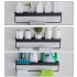 Wall mounted Storage Shelves Multifunctional Rust proof Towel Rack Organizer For Bathroom Kitchen Regular 40cm
