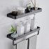 Wall mounted Storage Shelves Multifunctional Rust proof Towel Rack Organizer For Bathroom Kitchen Regular 40cm