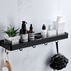 Wall-mounted Storage Shelves Multifunctional Rust-proof Towel Rack Organizer For Bathroom Kitchen 40cm with hook