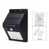 Wall mounted solar powered outdoor LED security light brings 320 lumens of lighting to your outdoor spaces and with PIR motion detection automatically activates
